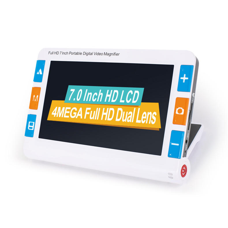 ViSee LVM-700 Portable Tabletop Video Magnifier Reading Aide for Low Vision with 7 Inch LCD Screen and 26 Color Modes