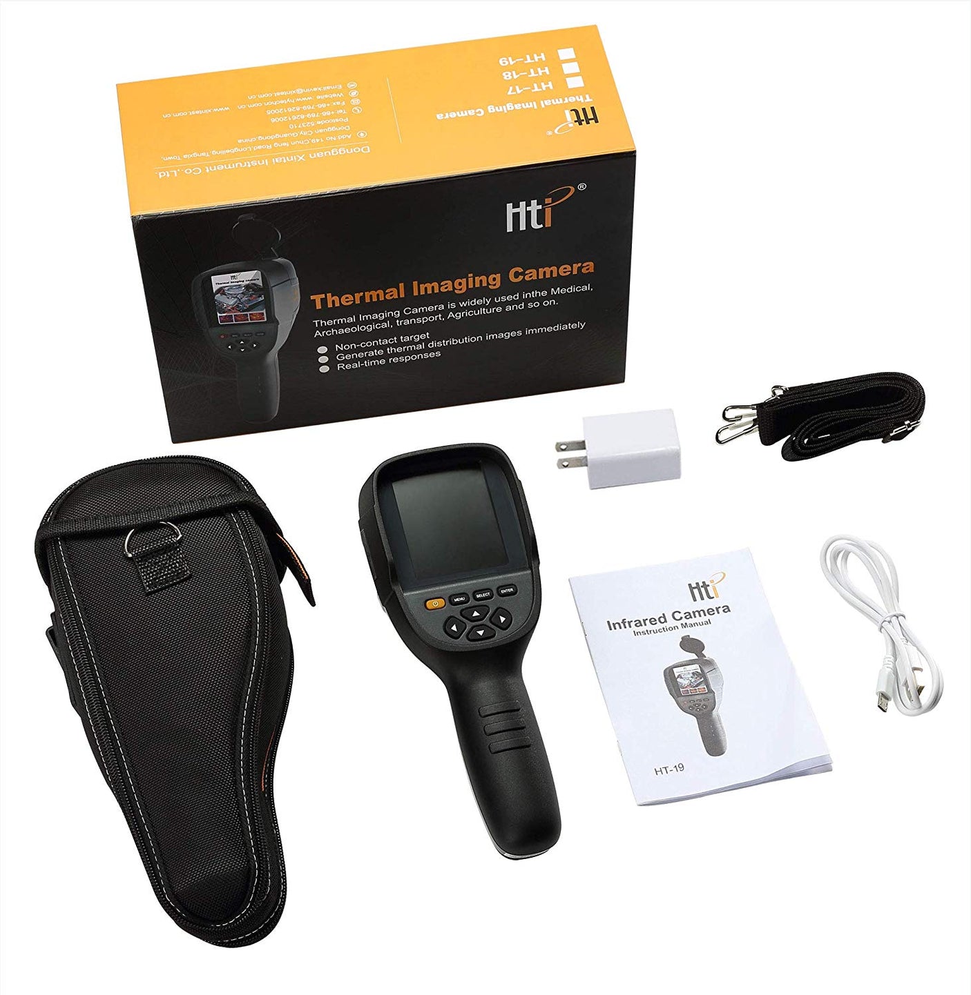 Vividia HT-19 IR Infrared Thermal Imaging Camera Resolution 256x192 with 3.2" Color Display Screen Temperature Range -4~572°F