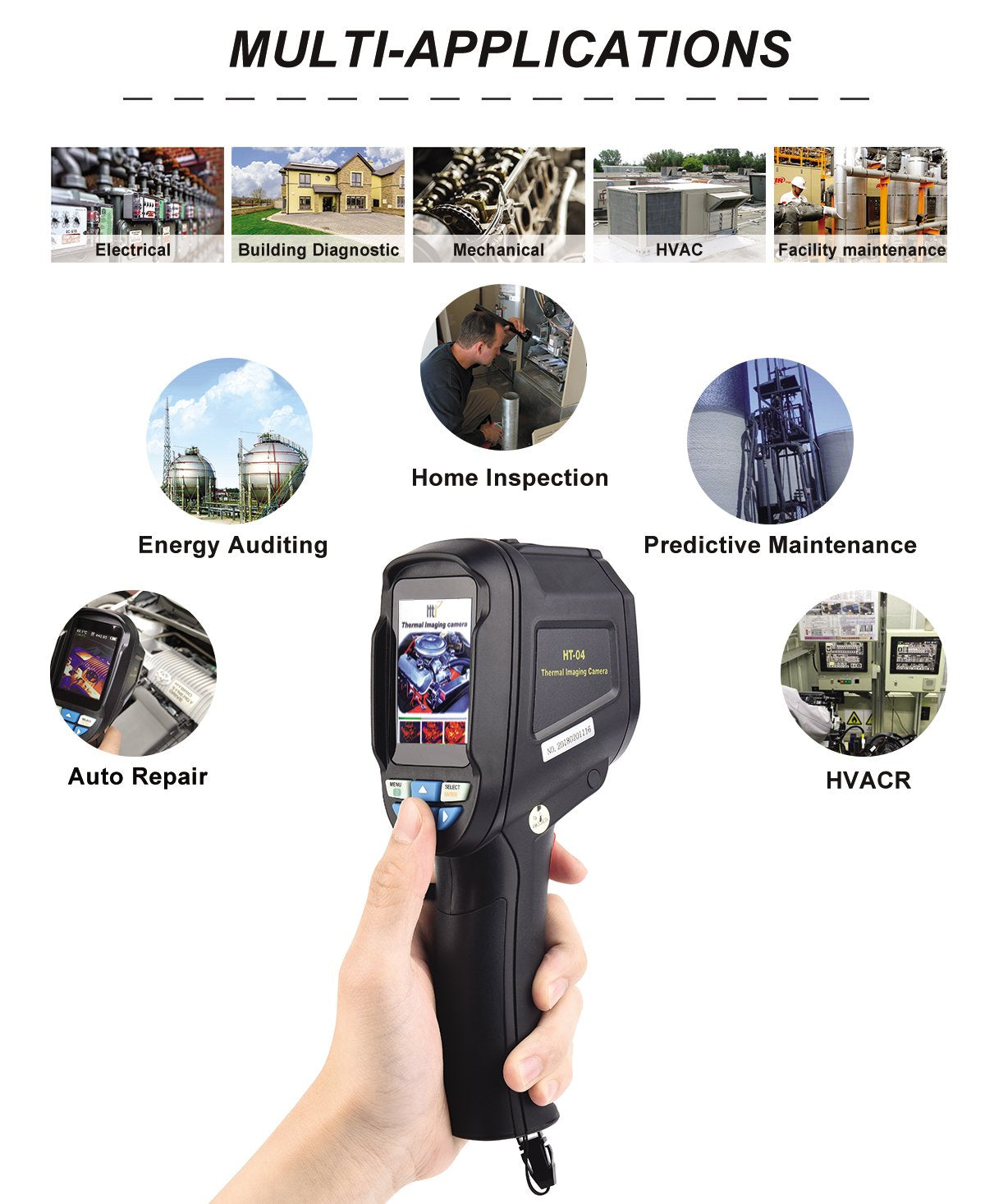 Vividia HT-04D Portable Handheld Infrared Thermal Imager Camera