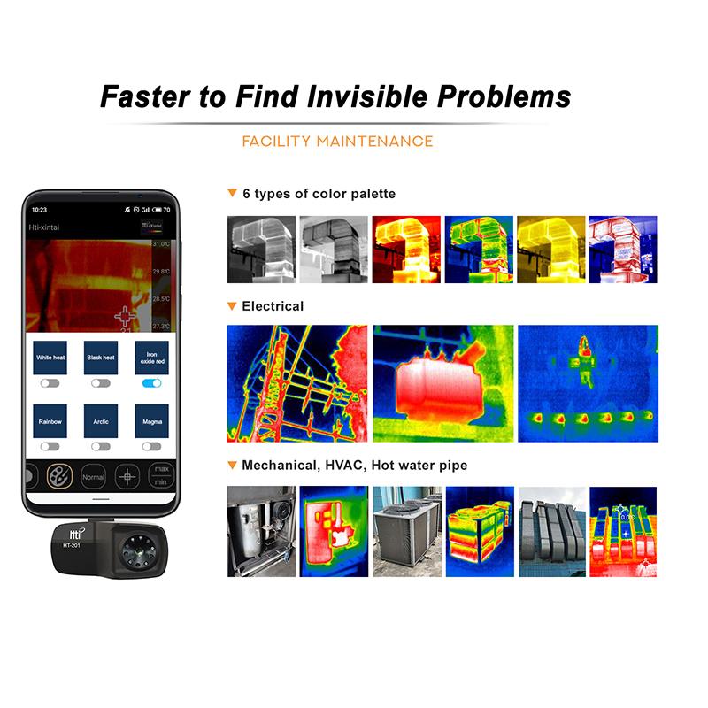 Vividia HTi HT-201 Thermal Imaging Camera for Android Phone and