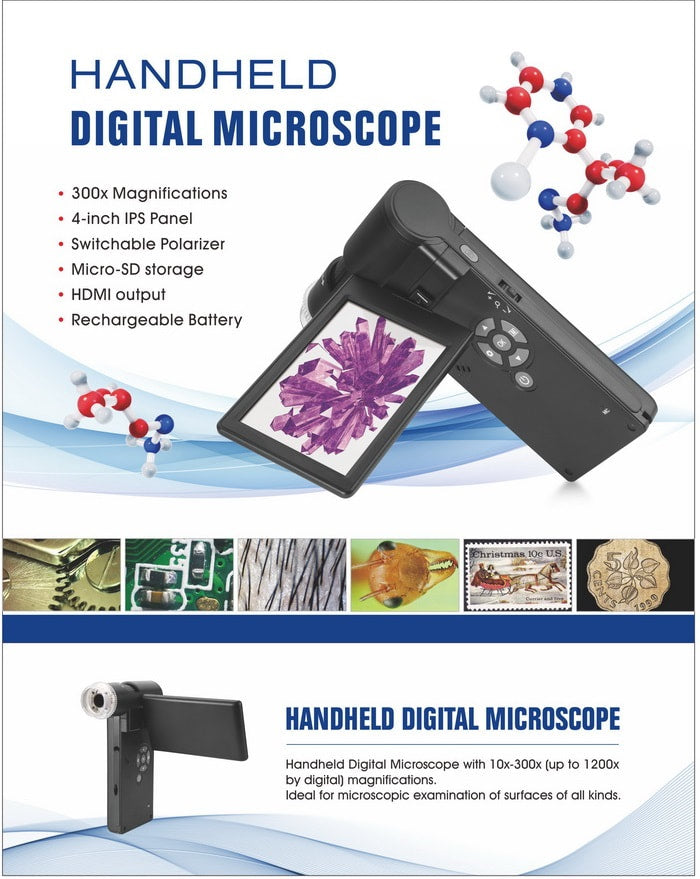 handheld portable LCD digital microscope with 4