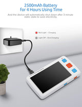 ViSee LVM-530 Portable Electronic Video Magnifier Reading Aide for Low Vision with 5.0 Inch Monitor and 17 Color Modes