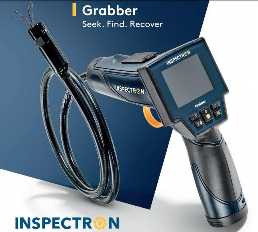 Camera Extraction Machine A pickup tool with a built-in inspection camera. Grabber borescope ...