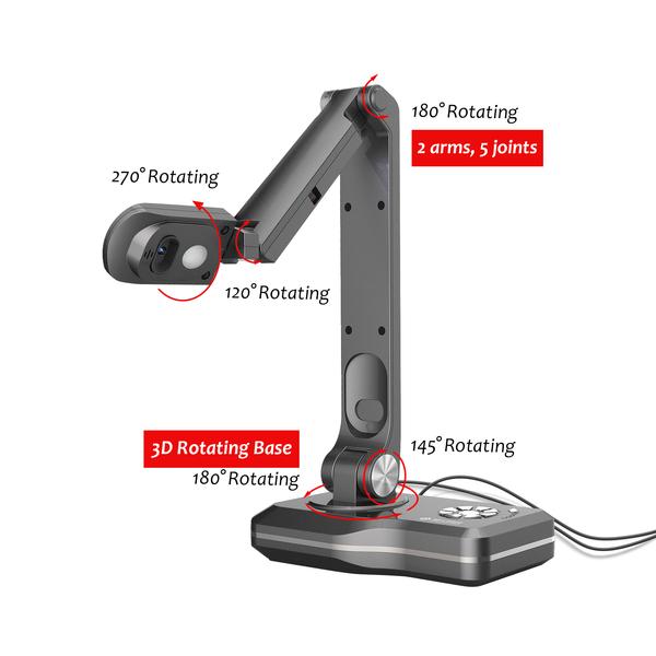 Autofocus 8MP USB document camera visualizer for Windows 10/8/7/xp