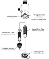 Vividia TV-110 CTS Cylinder Thread Viewer for Gas Cylinder Neck Internal Thread Inspection
