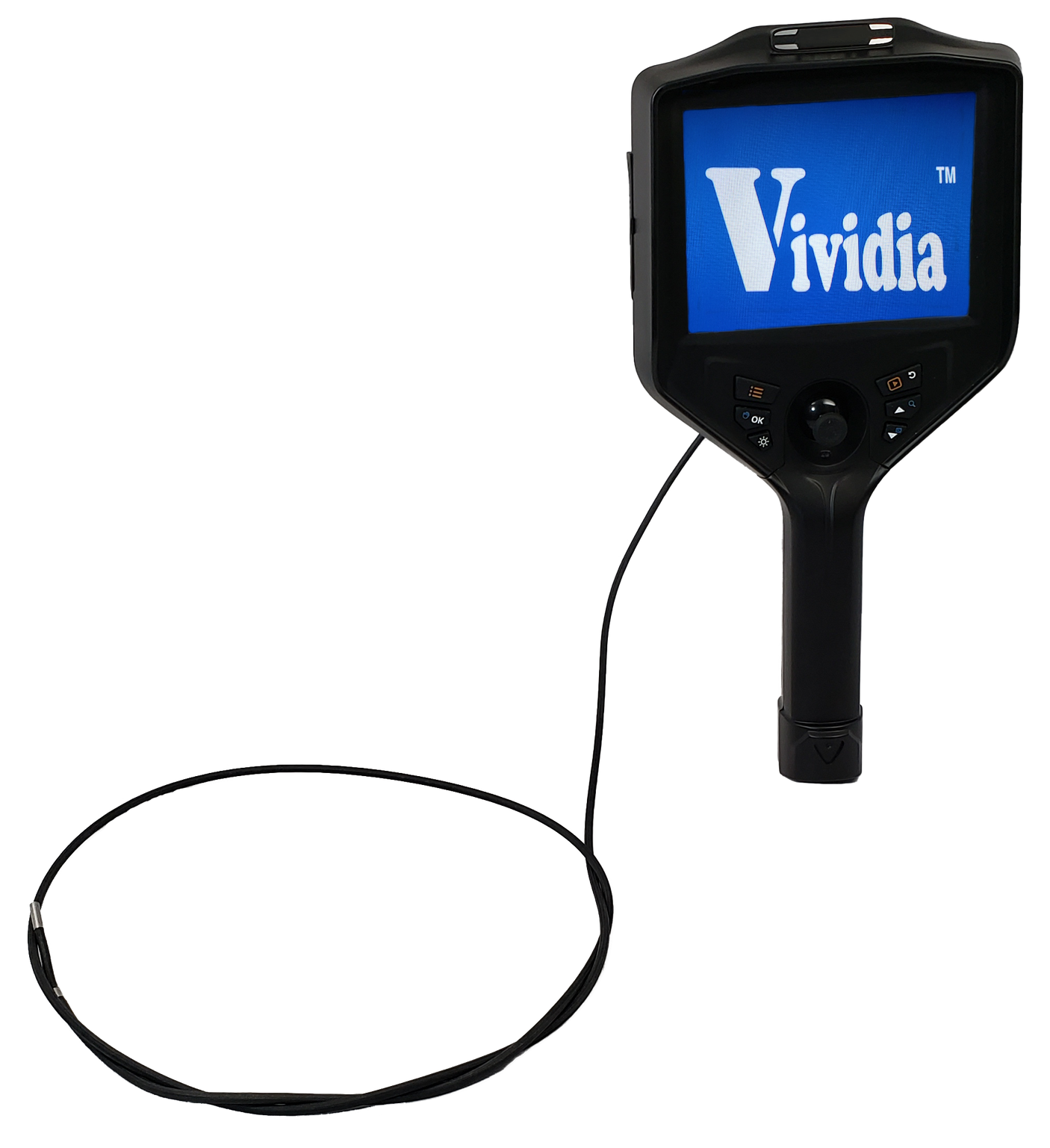 Vividia T5 Series Industrial Joystick 360 Articulating Videoscope Borescope with Detachable 2.0mm/2.8mm/3.9mm/4.2mm/6mm Diameter Insertion Probe Camera and 5" IPS Monitor