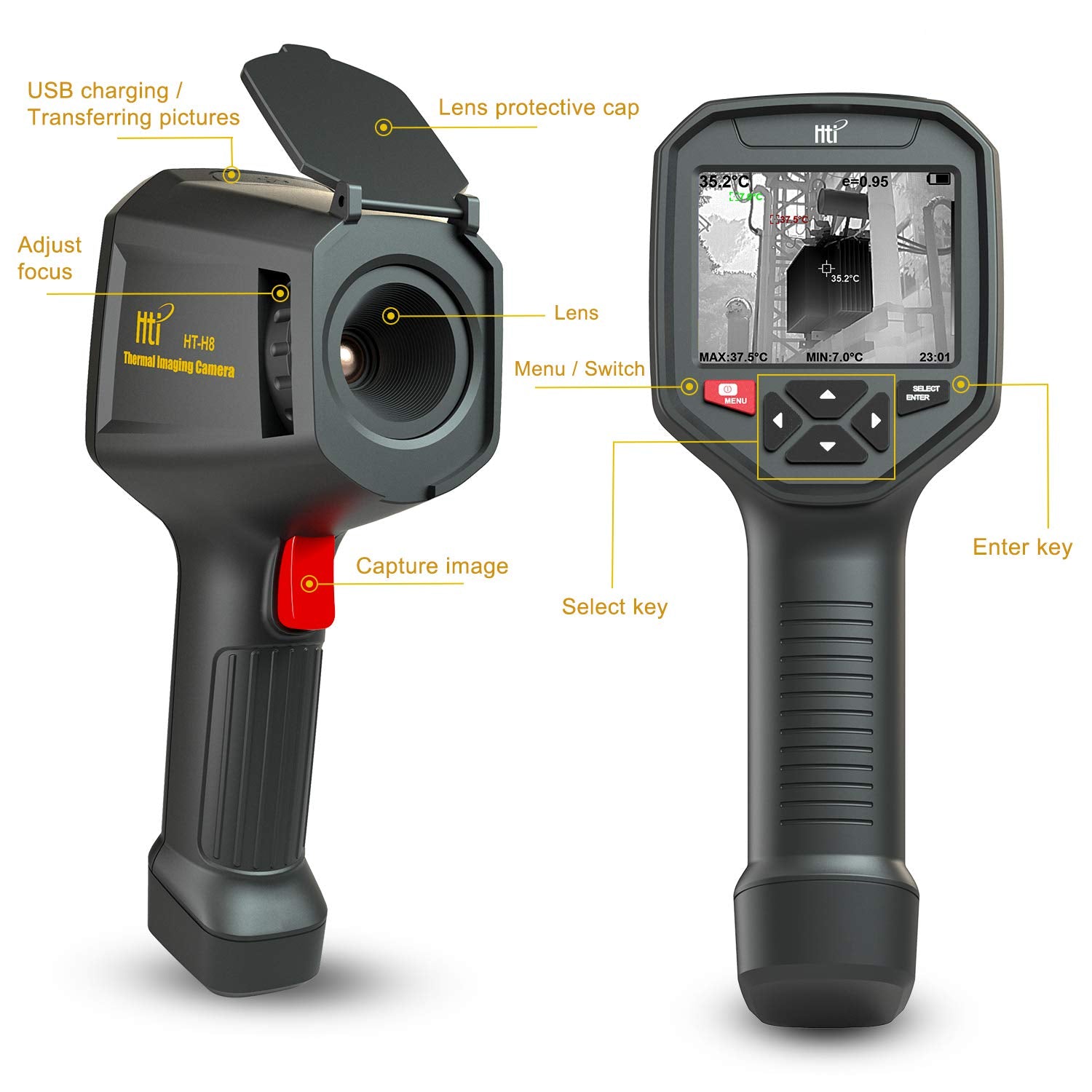 Vividia T-38 Handheld Thermal Imaging Camera 384x288 Resolution