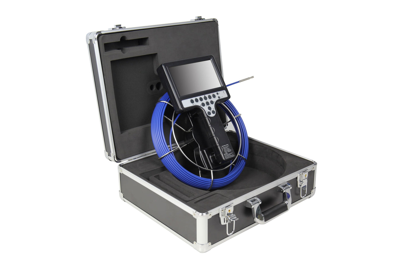 Vividia VS-10730 All-in-One Pipe Sewer Drain Tube Video Inspection Camera with 7" Portable Screen mm Diameter 30m Long Push-Rod Cable and 7mm Diameter Camera