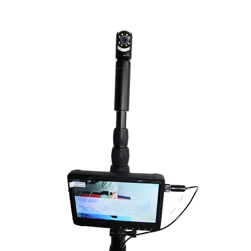 Pan & Tilt 5m 16.8 foot telescopic pole inspection camera with 7