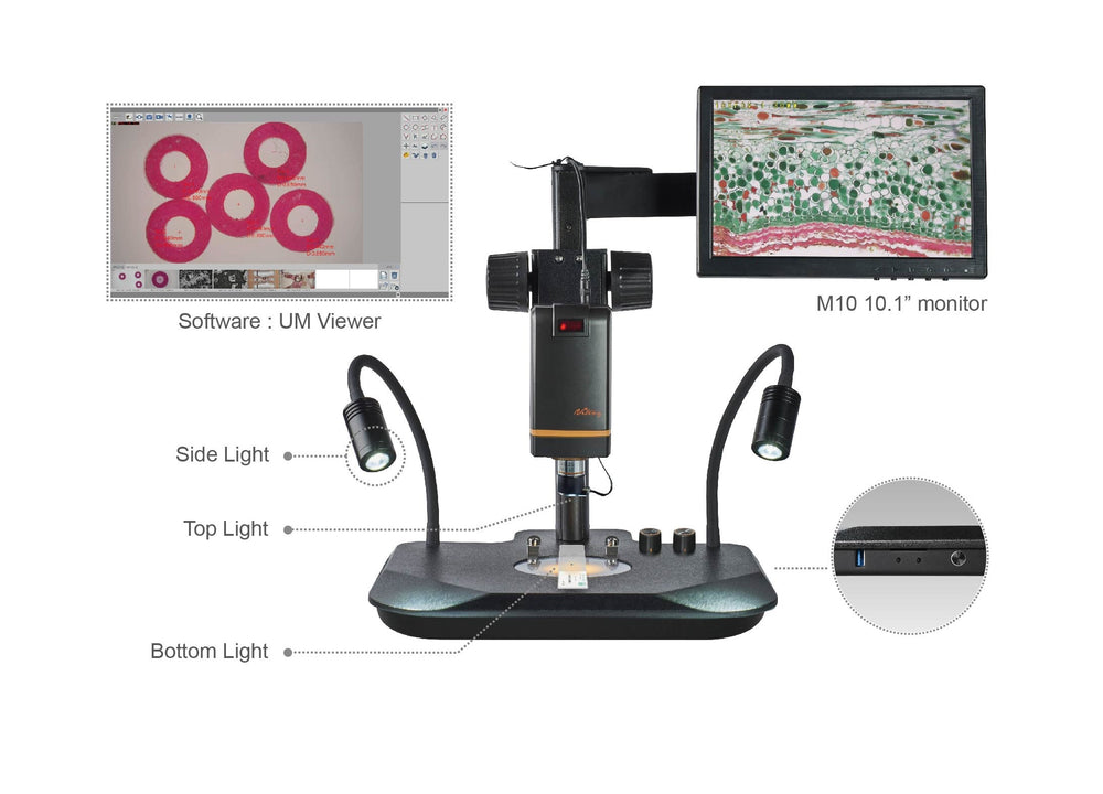 Digi Microscope Vitiny Remote Control All-in-One visual inspection measurement autofocus digital microscope ...
