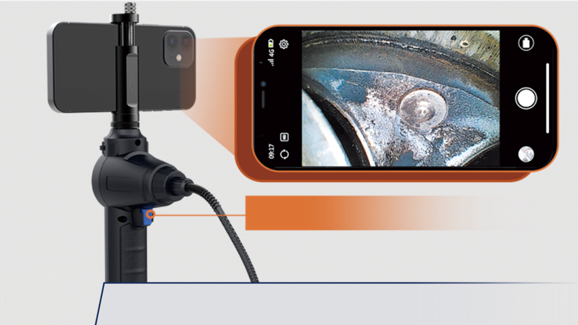 Vividia ME-910i Semi-rigid Gooseneck Joystick Articulating 1280x720 HD USB Inspection Camera Borescope Videoscope with 8.5mm (0.33") Diameter 0.74m (2.4ft) Long for iPhone iPad and Android Devices