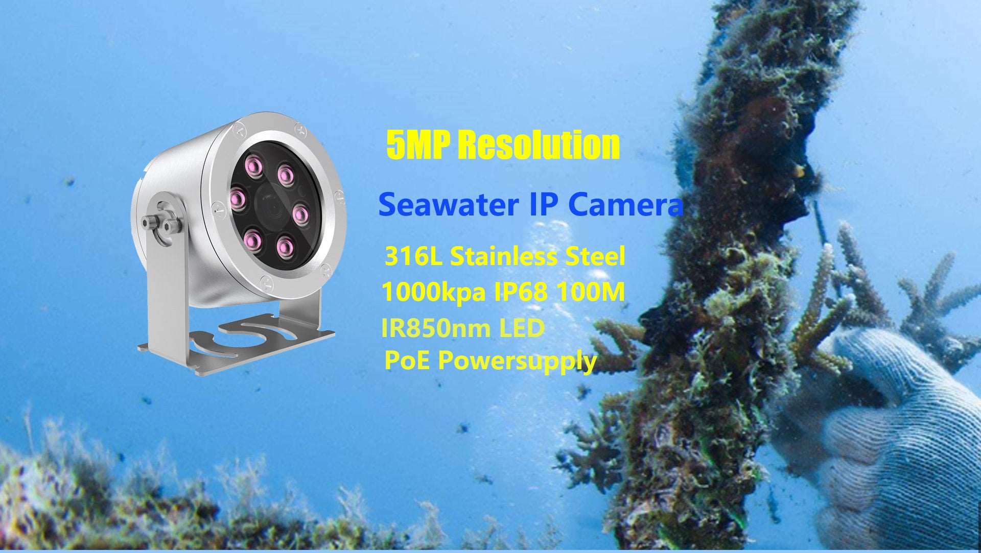 Vividia UWC-8905i underwater inspection IP camera for max. 100m