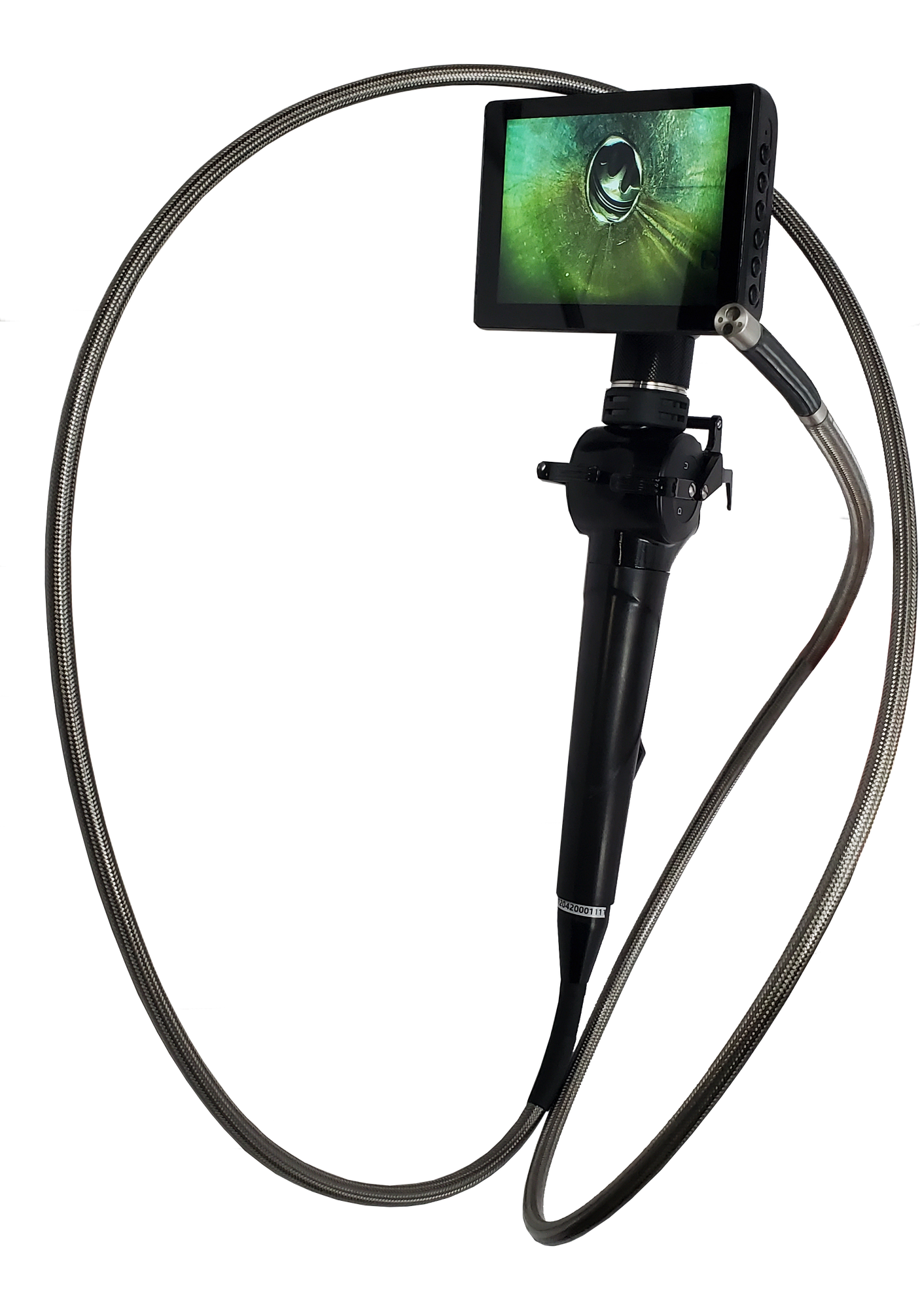 Vividia SV-4-8020-26 Flexible 4-Way Articulating Working Channel Borescope Inspection Camera Videoscope with 8mm (0.32") Diameter 2m Long 2.6mm Inner Diameter Channel
