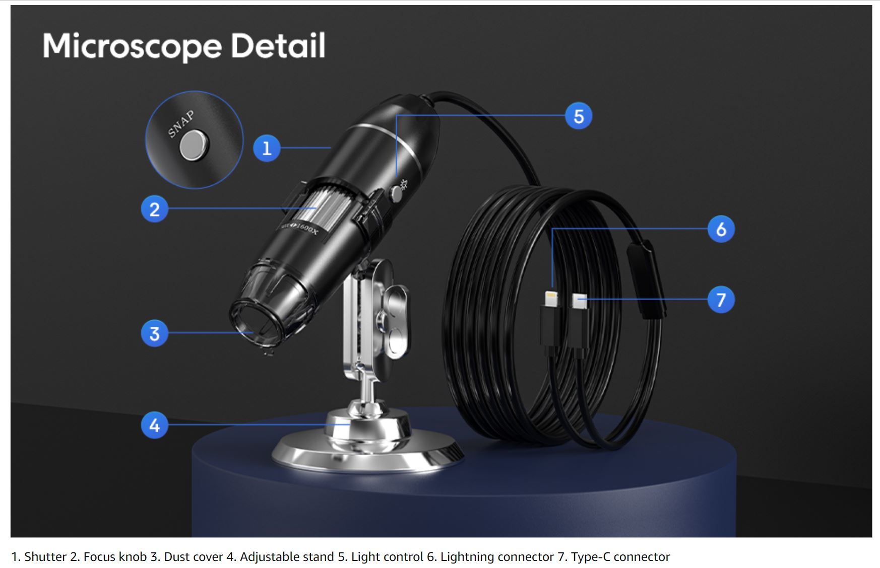 Skybasic Microscope Handheld Digital Microscope Skybasic USB Digital Microscope - 50x-1600x ...
