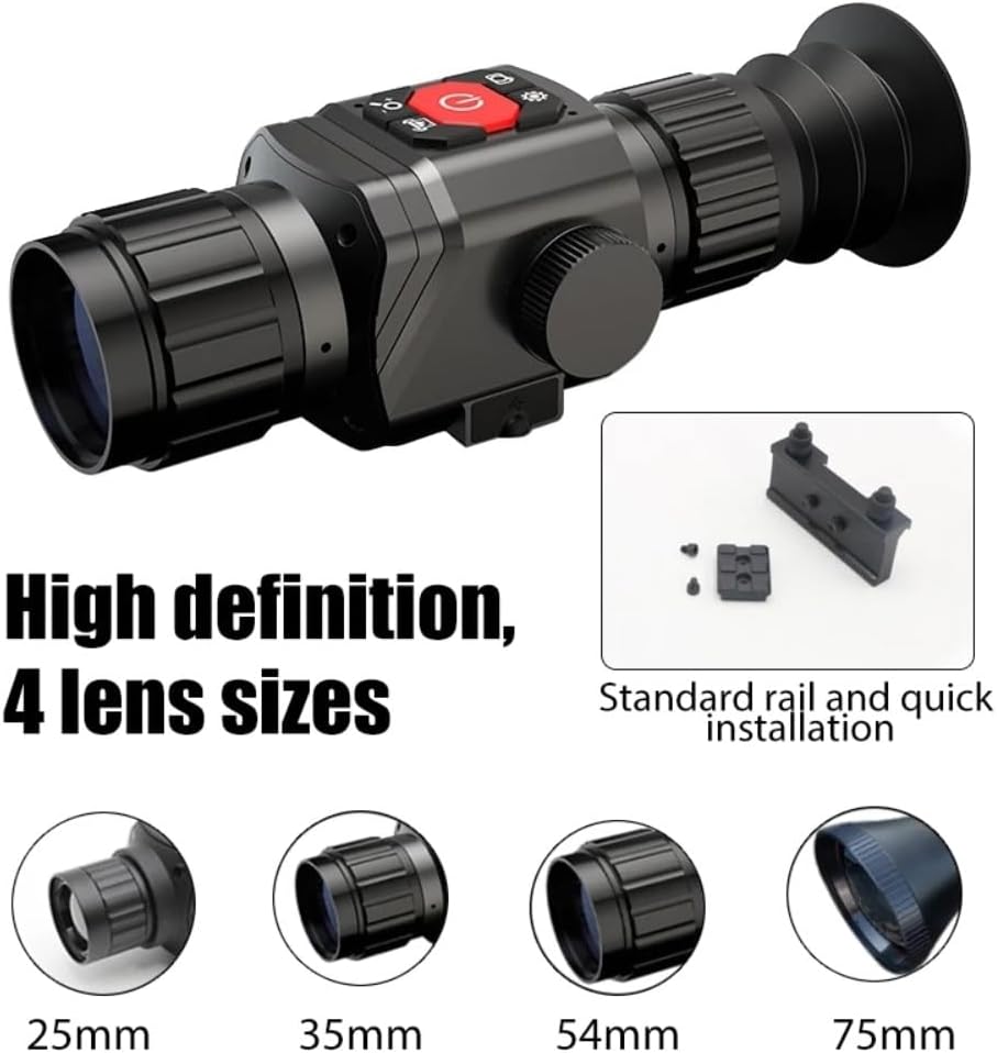 Vividia TC8 Series Riflescope Thermal Monocular Night Vision Imager Outdoor Hunting Scope 25mm, 35mm, 54mm, 75mm 384x288 Resolution