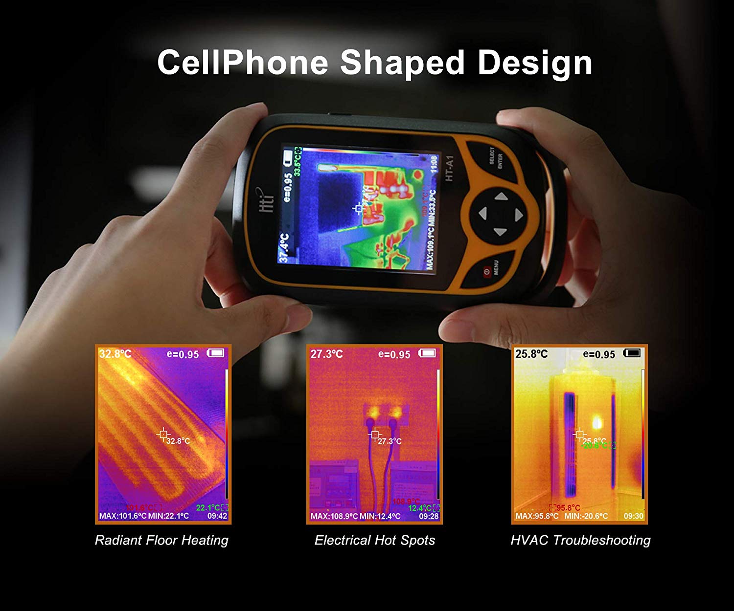 Details about   HT-A1 Infrared Thermal Imaging Inspection Camera 220x160 Resolution 3.2" LCD 