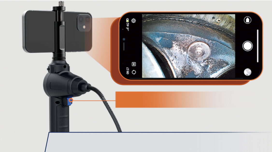 Semi-Rigid Snake Inspection Camera with 2600 mAh Battery for iOS & Android Smart Phone & Tablets 16 inch Focal Distance HD 5.0MP WiFi Borescope Wireless Endoscope Extreme Long 7h Working Time 